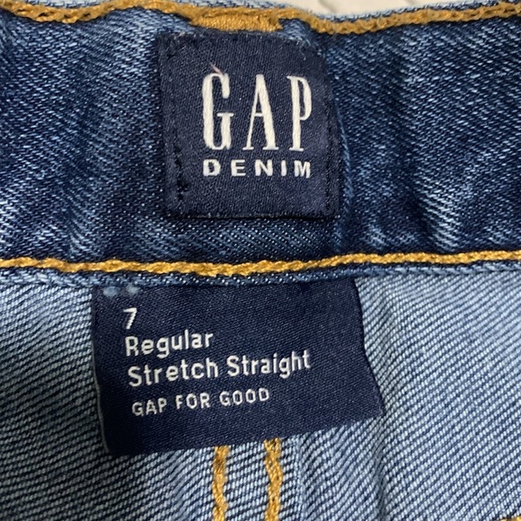 Boys Gap Medium Wash Straight Jeans Size 7 GUC - Picture 6 of 9